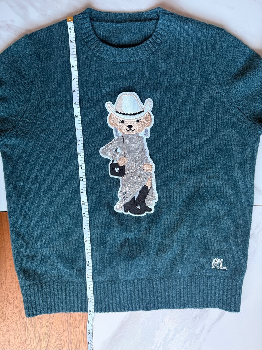 Ralph Lauren Purple Label Line Teal Crewneck Sweater - Picture 9 of 9